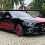 Sticker Mobil Jakarta Mustang Sticker Fire Red